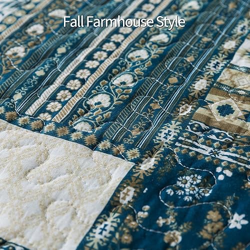 Vista 5 de BEDIFANY - Juego de colcha de algodón, tamaño queen, ligera, de estilo bohemio, suave, para decoración de la cama en todas las estaciones