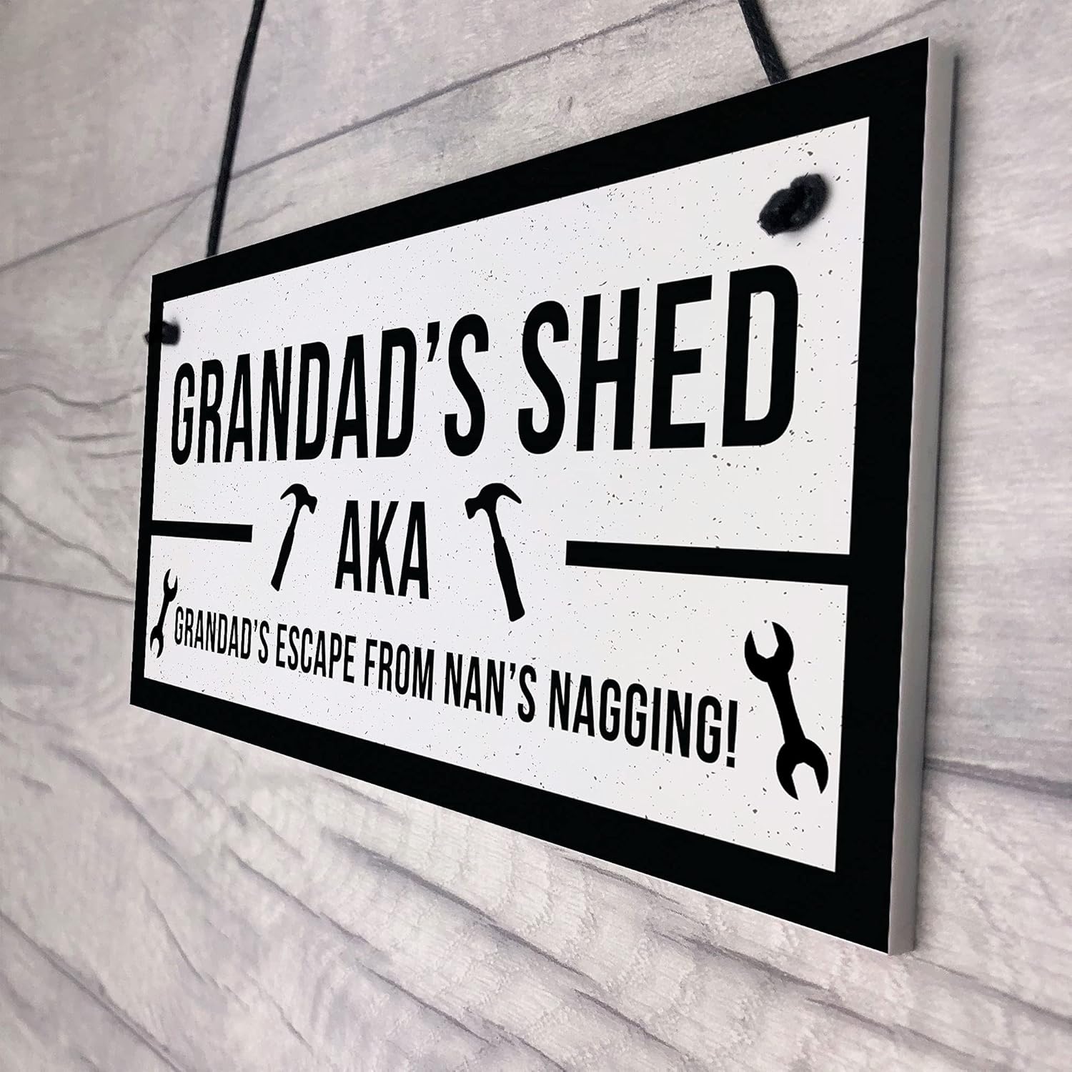RED OCEAN Funny Shed Sign For Grandad Hanging Garden Man Cave Sign