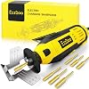 Electric Chainsaw Sharpener Kit with Titanium-Coated Diamond Bits - High-Speed Chain Saw Sharpener Tool and 6 High Hardness Sharpening Wheels for All Chainsaw Chains.