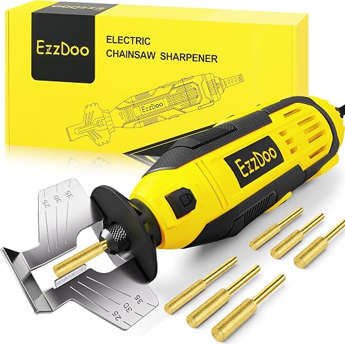 Kit Affûteuse Tronçonneuse Électrique avec Embouts Diaman EzzDoo