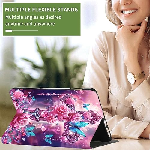 Vista 367 de Funda para Kindle de 6 pulgadas (11.ª generación, versión 2024/2022) delgada de piel sintética, ajustable, multiángulo, Smart Shell con función