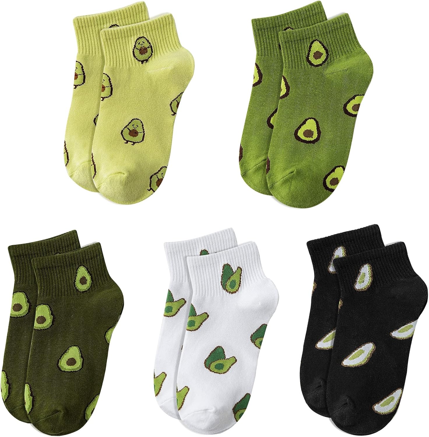 Glamorstar Women Socks Cotton No Show Low Cut Socks Ankle Sock 5 Pack