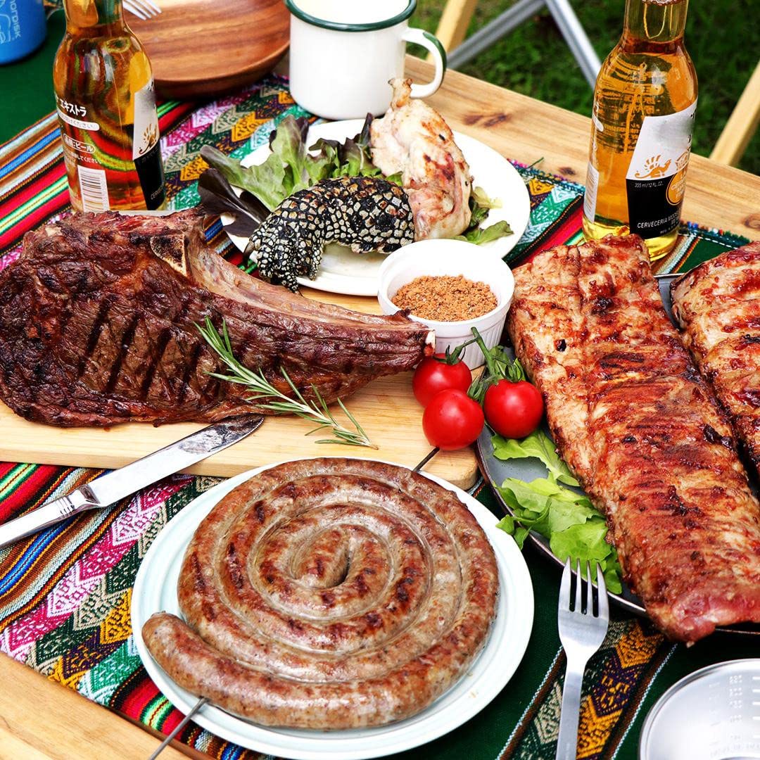Amazon.co.jp: スーパー盛り上がる！BBQセット 7人前 2.92kg SUPERSIZE
