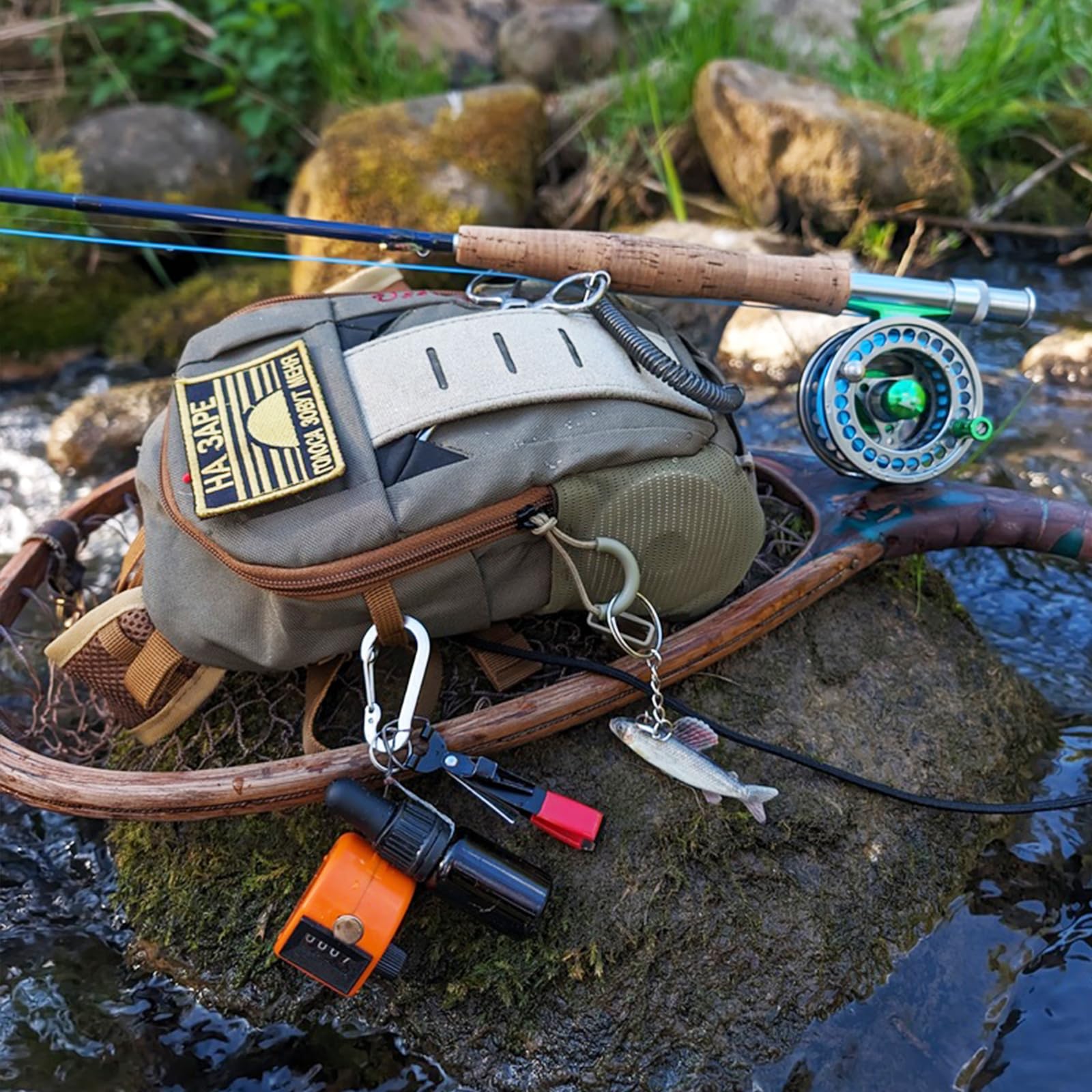 Kleine Brusttasche zum Fliegenfischen, ultraleicht, Mini-Weste, Mikro-Angeltasche