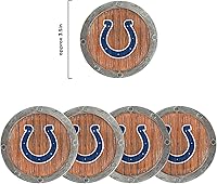 Vista 29 de NFL Team Logo 5-Pack Barrel Beverage Drink Coaster Set