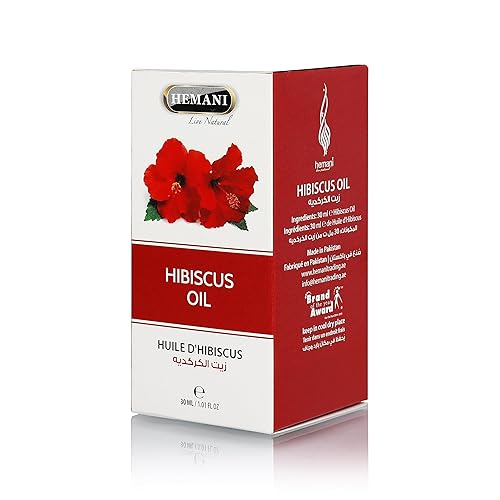 Miniatura 9 de Hemani Aceite de hibisco de 1.0 fl oz, 100% puro, natural, prensado en frío, aceite esencial halal para cuidado de la piel, cuidado del cabello y