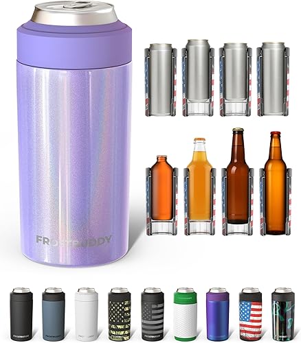 Miniatura 40 de Frost Buddy - Enfriador de latas universal Buddy, se adapta a todos, para botellas regulares de 12 y 16 onzas o de tamaño delgado, acero inoxidable