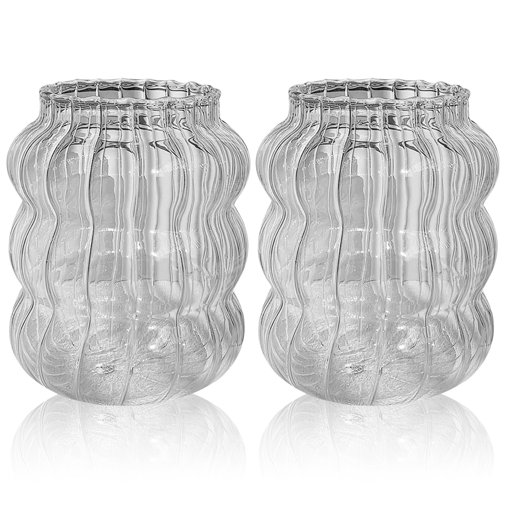 Verres nervurés pour café glacé et boissons fraîches au bureau ou pour vos moments de détente