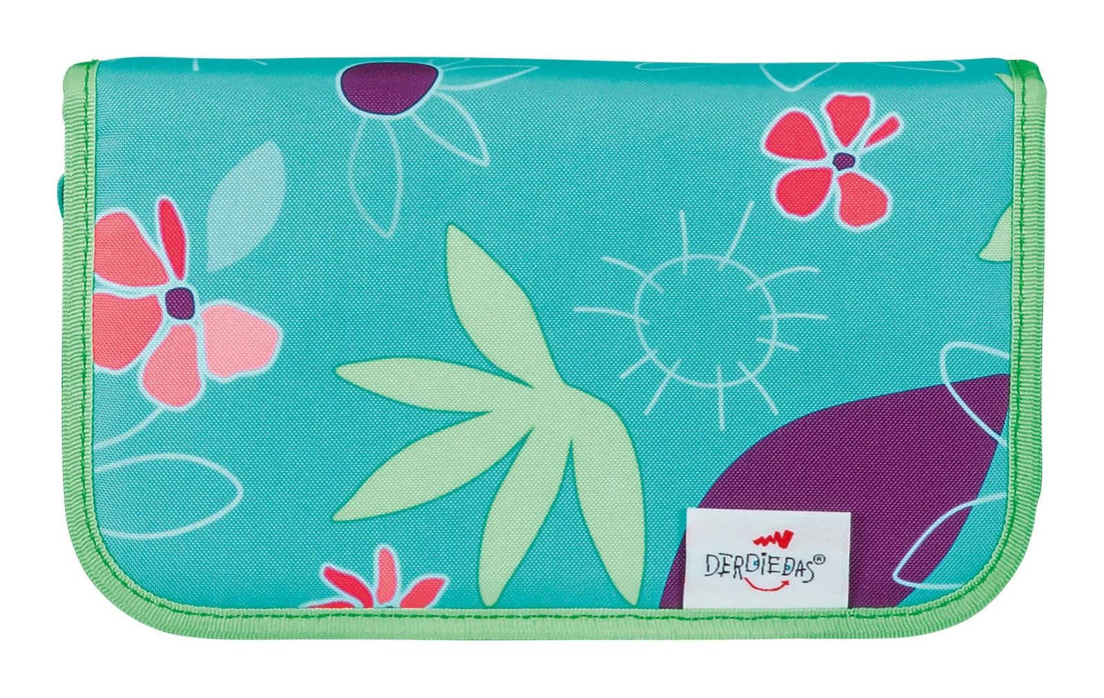 DerDieDas Schulranzen ErgoFlex Easy Set 6-teilig Butterfly Garden türkis