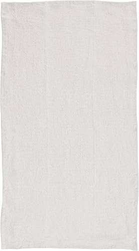 Toalla de cocina decorativa de lino lavado a la piedra para comedor y cocina, marfil