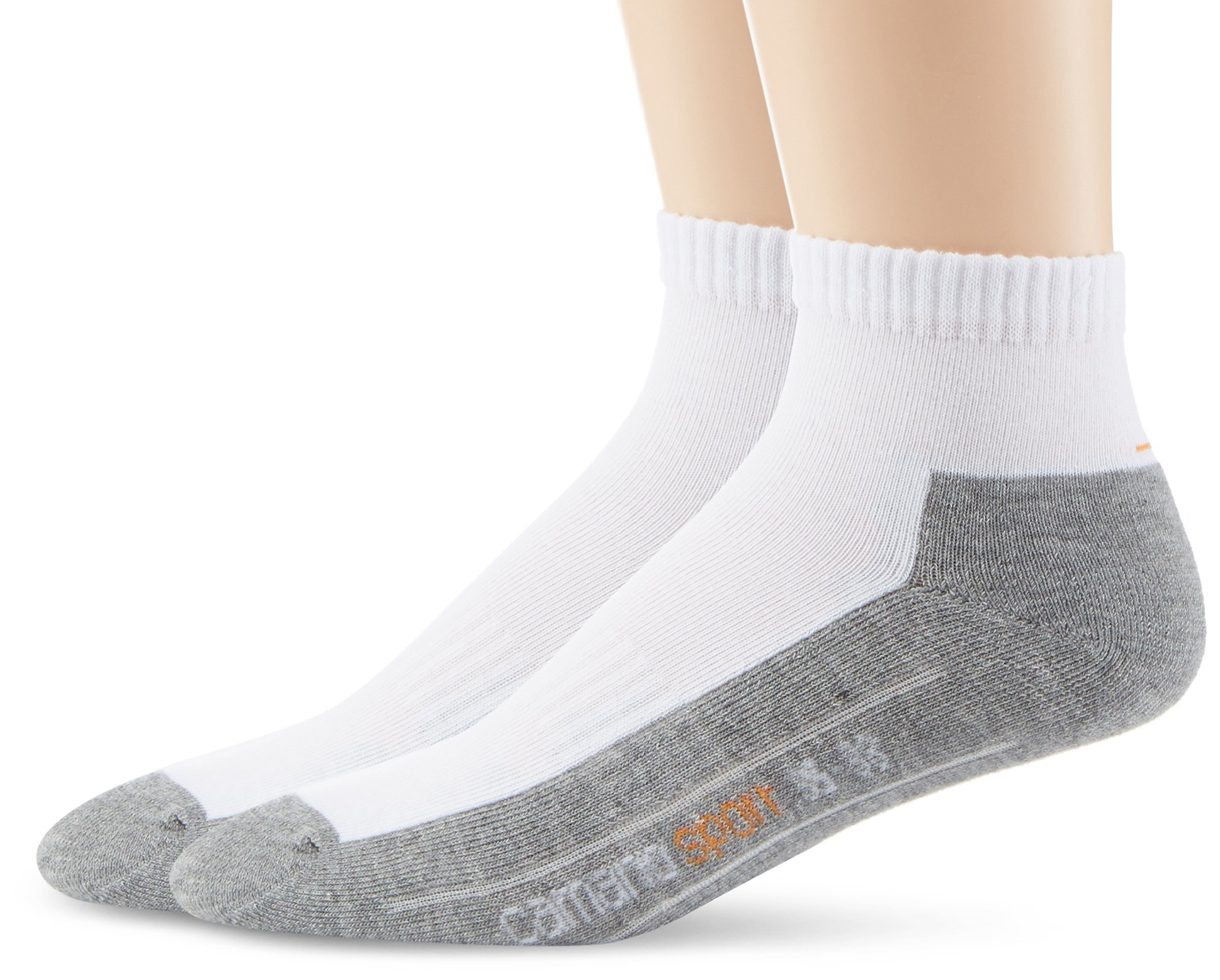 Camano Men's 5932 Sports Socks, White (White 1), 2.5/5 (Pack of 2)