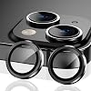 Babylonian iPhone Tempered Glass Camera Lens Protector with Aluminum Alloy Frame iPhone 15 Black