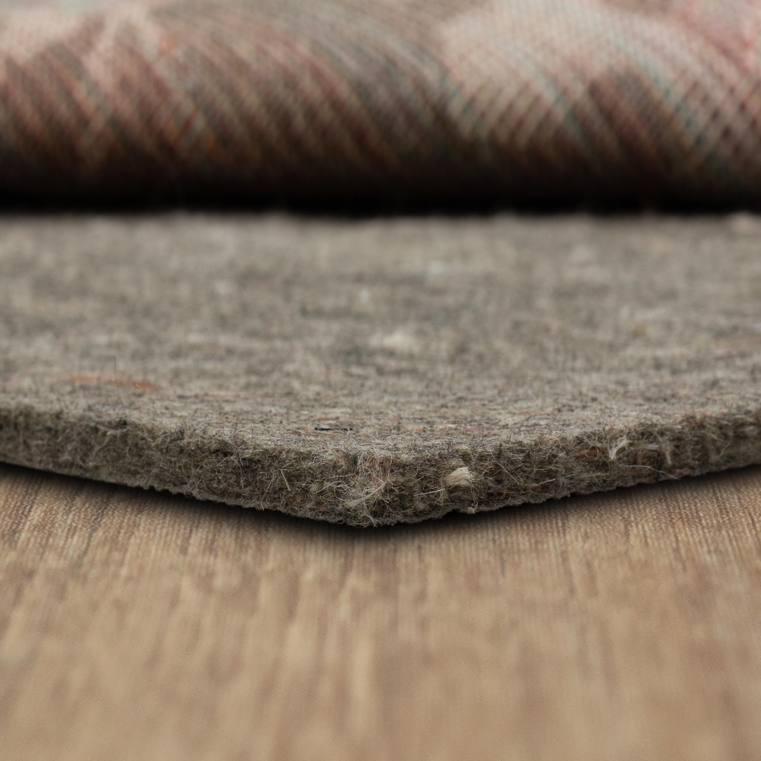 Mohawk Home Non Slip Rug Pad 6' Round - 3/8" Thick Felt + Latex Rubber Gripper - Dual Surface Cushion for Hardwood, Carpet, Tile Floors, Made in USA