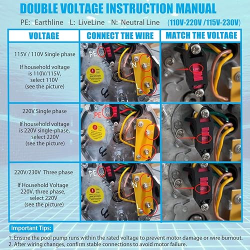 Miniatura 8 de Super Pool Pump 3HP 115230V de velocidad única compatible con Hayward Super Pump, bomba de una sola velocidad para piscinas o spas sobre el suelo,