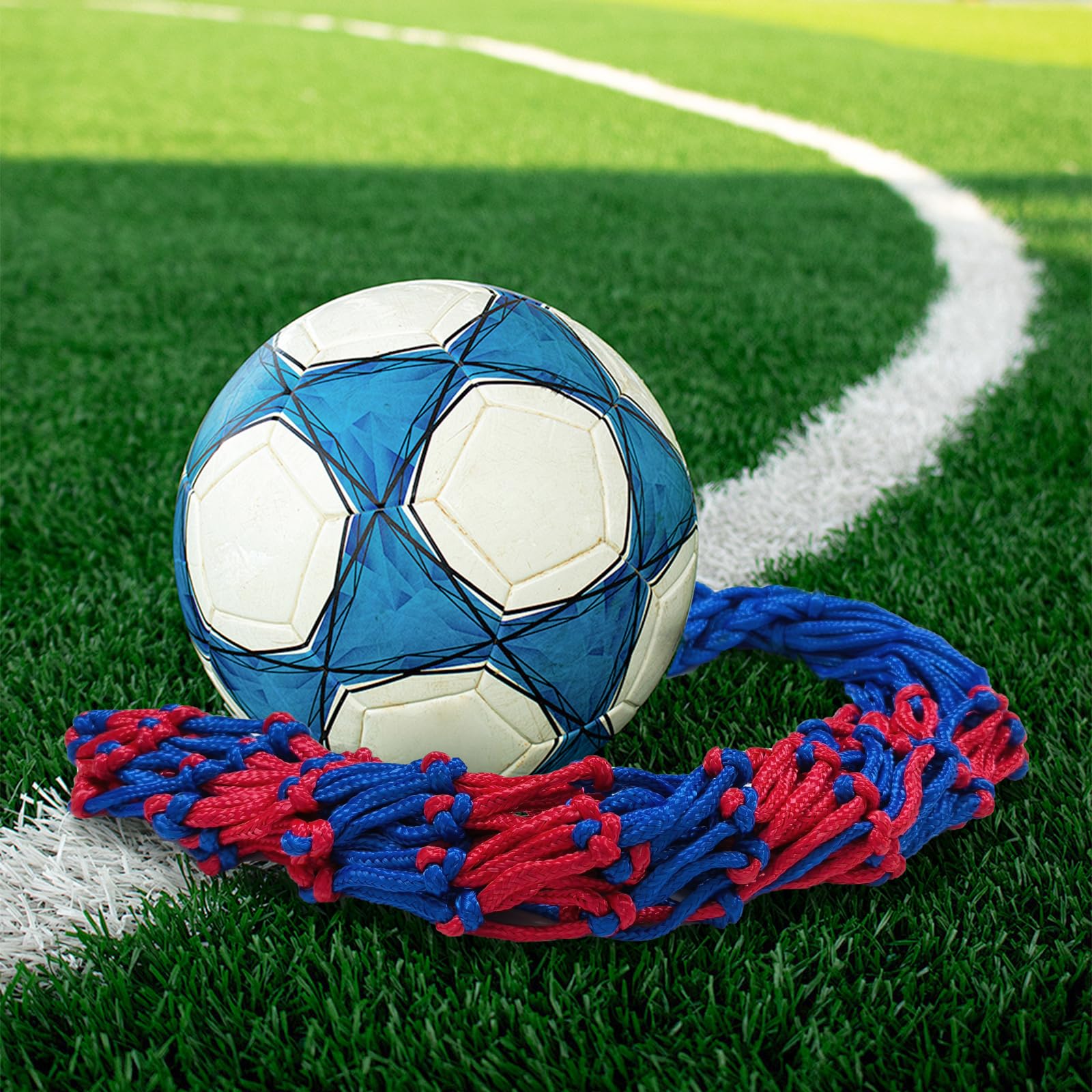 Bolsa para Balón, Red para Balones de Fútbol, con 2 Agujas Plateadas Inflables, para Baloncesto, Voleibol