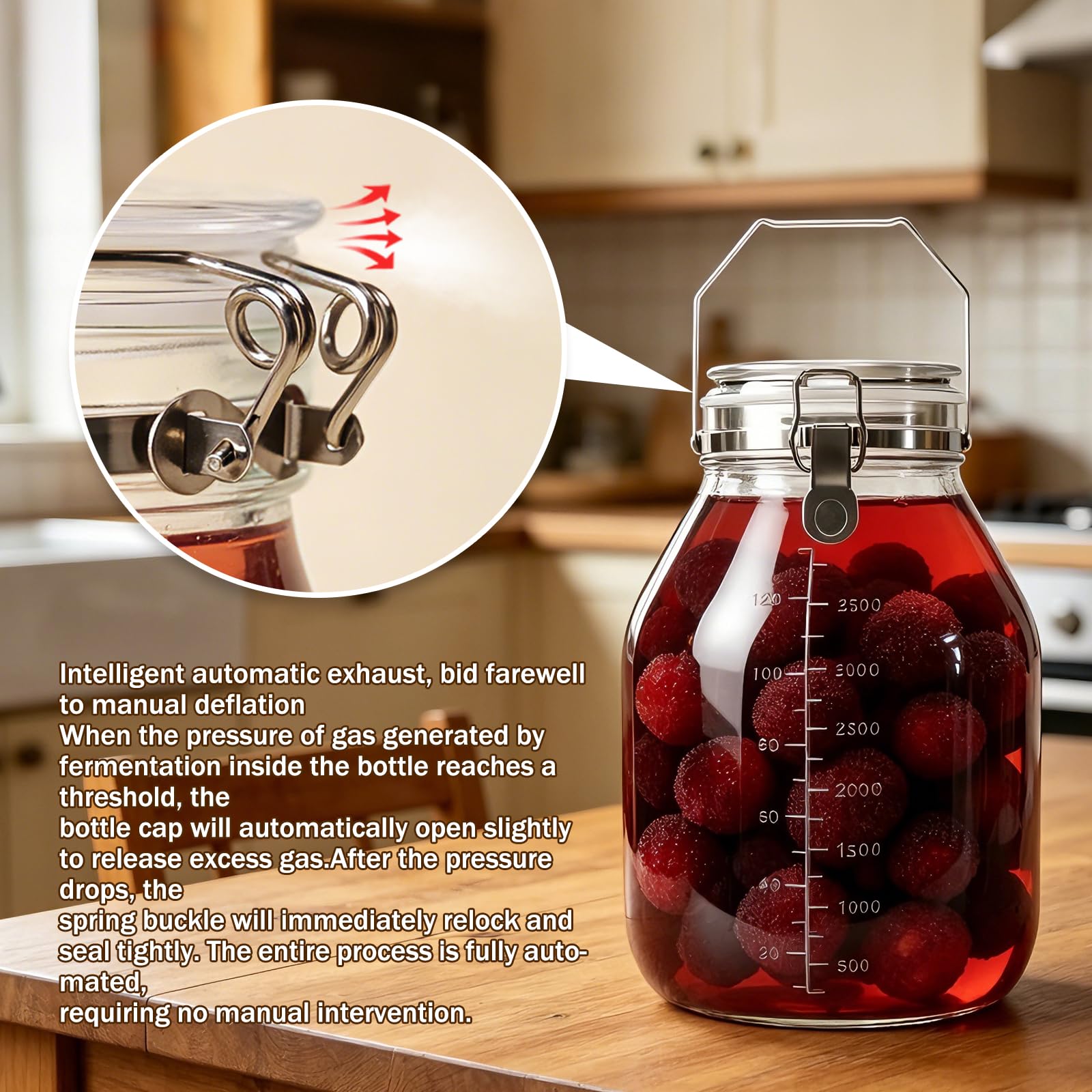 Tarro de cristal con cierre a presión (1, 5000 ml)