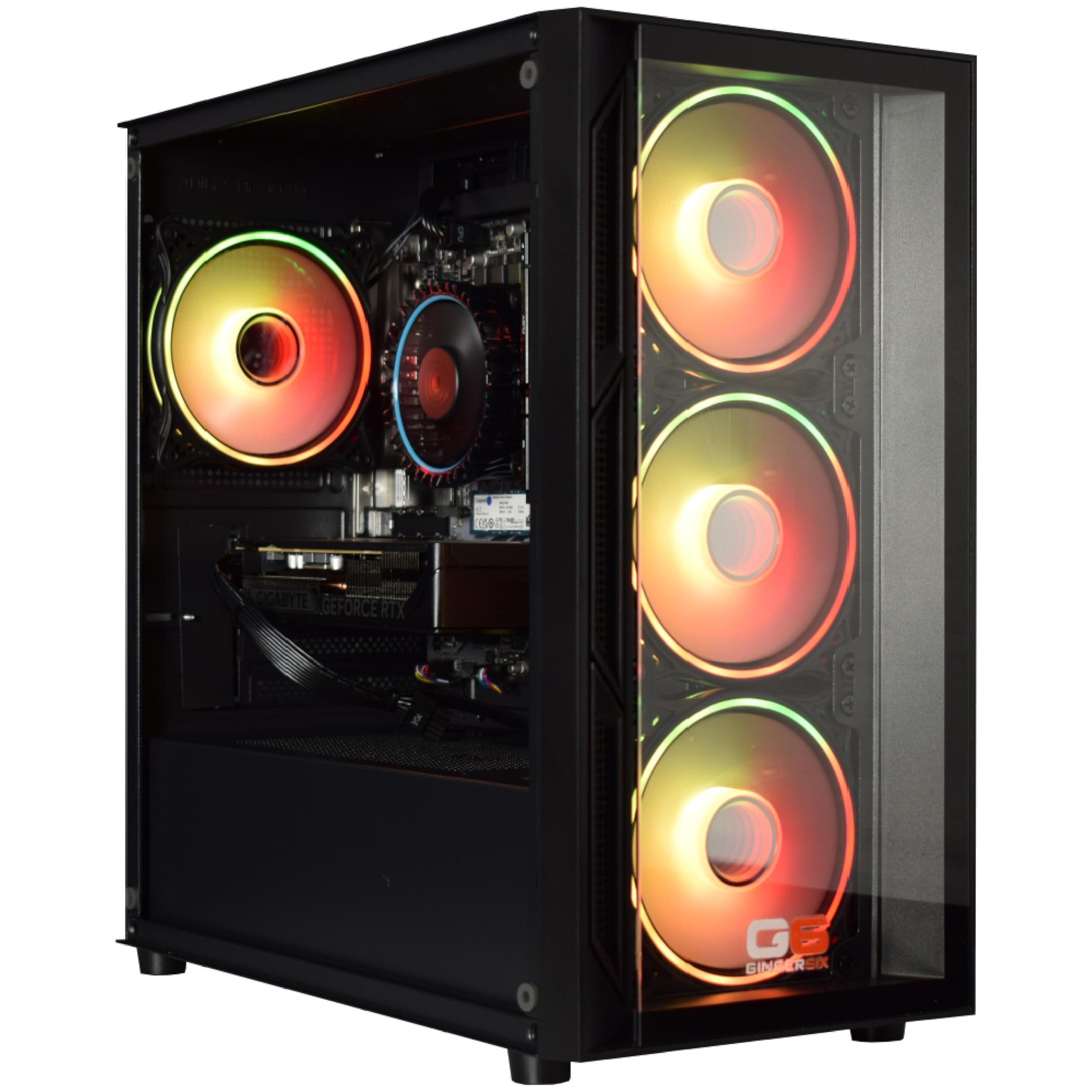 ginger6 Gaming PC Desktop - Intel Core i7 14700F Processor, Nvidia
