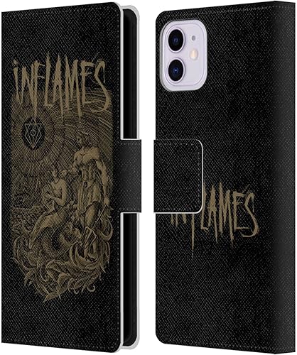 Miniatura 1 de Head Case Designs Officially Licensed in Flames Adventures Metal Grunge Leather Book Wallet Case Cover Compatible with Apple iPhone 11