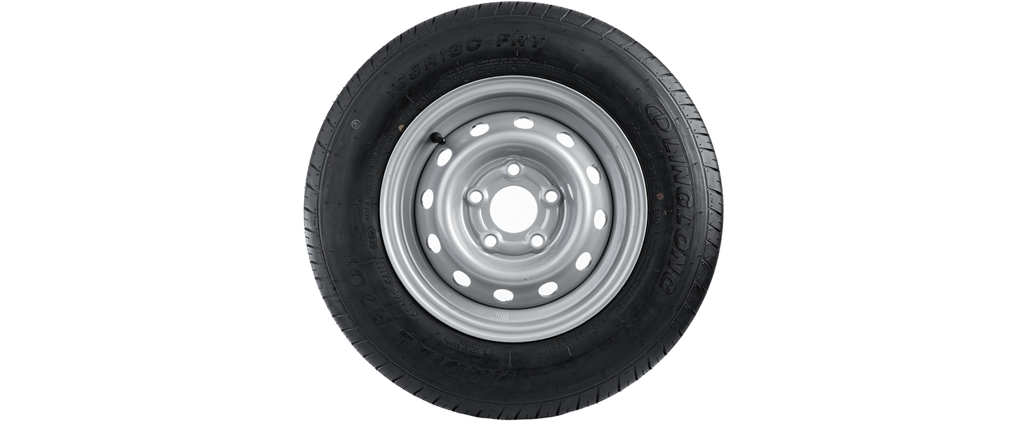 Roue Complète 165/80 R13 4 Trous 130 - Déport 0, Pour Remorques Et Utilitaires