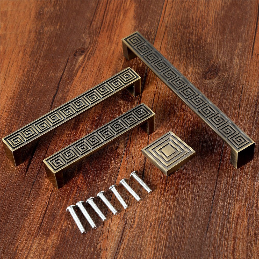 6 Stück Schubladengriffe/Knöpfe Im Chinesischen Stil Aus Zinklegierung Küchenmöbel Medizinschrankbeschläge Schubladengriffe (Lochabstand 128 mm)