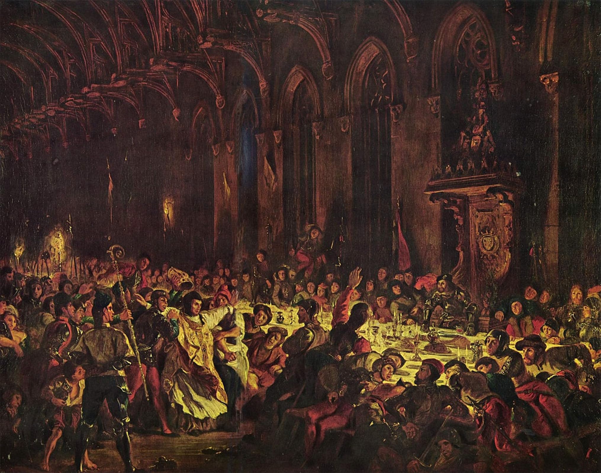 POSTERIIk Famous Print Pop Art Wall Art Graffiti Assassination of the Bishop of Liège by Ferdinandeugene Delacroix Art Prints for Home Decor 60x90cm