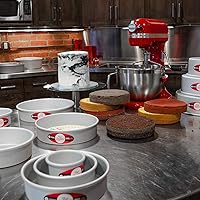 Vista 122 de Fat Daddio's - Juego de 2 moldes para pasteles redondos de aluminio anodizado, 8 x 2 pulgadas