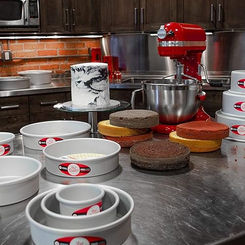 Vista 121 de Fat Daddio's - Molde redondo para pasteles, 14 x 3 pulgadas, plateado