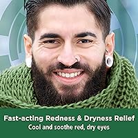 Vista 2 de Gotas lubricantes para aliviar el enrojecimiento, alivia el enrojecimiento, previene y protege la irritación adicional, enfría y alivia los ojos