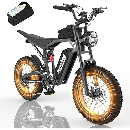 Electric Bike for Adults with NFC Unlock, 1500/3000W Peak, 31/35MPH, 48V 15.6/20Ah E-Bike, Max 80 Miles Electric Motorcycle, 20"/17" Fat Tire Electric Dirt Bike, UL 2849