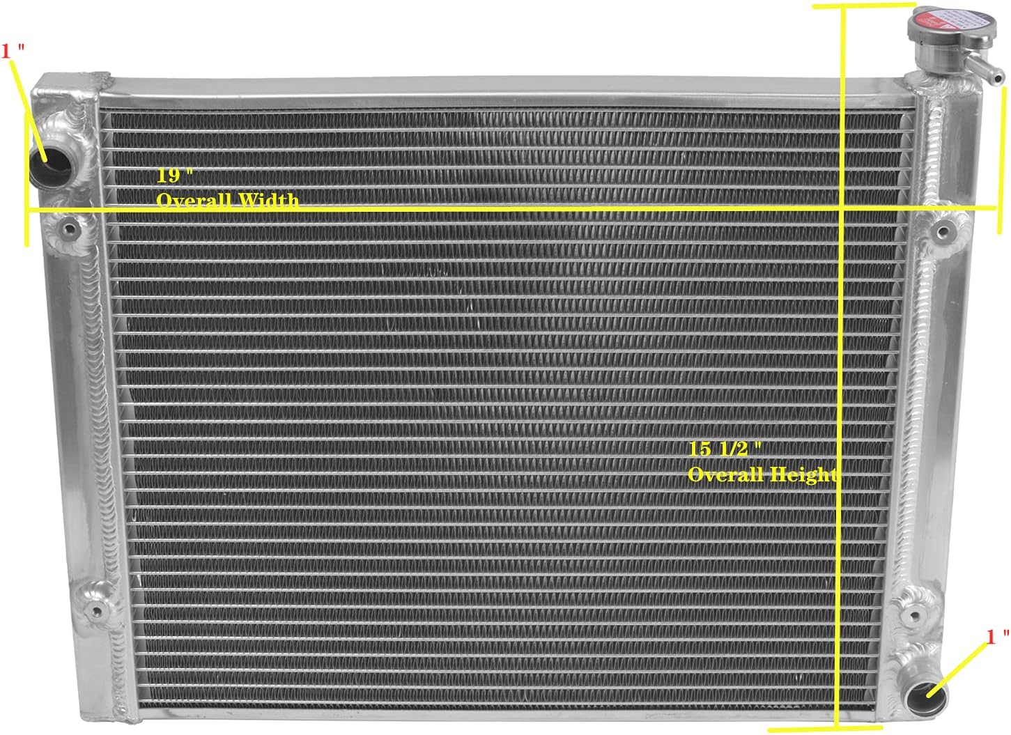 Aluminum ATV Radiator for 2017 2018 2019 2020 Polaris Ranger 1000 /XP 1000/ Crew 1000 /Crew XP 1000