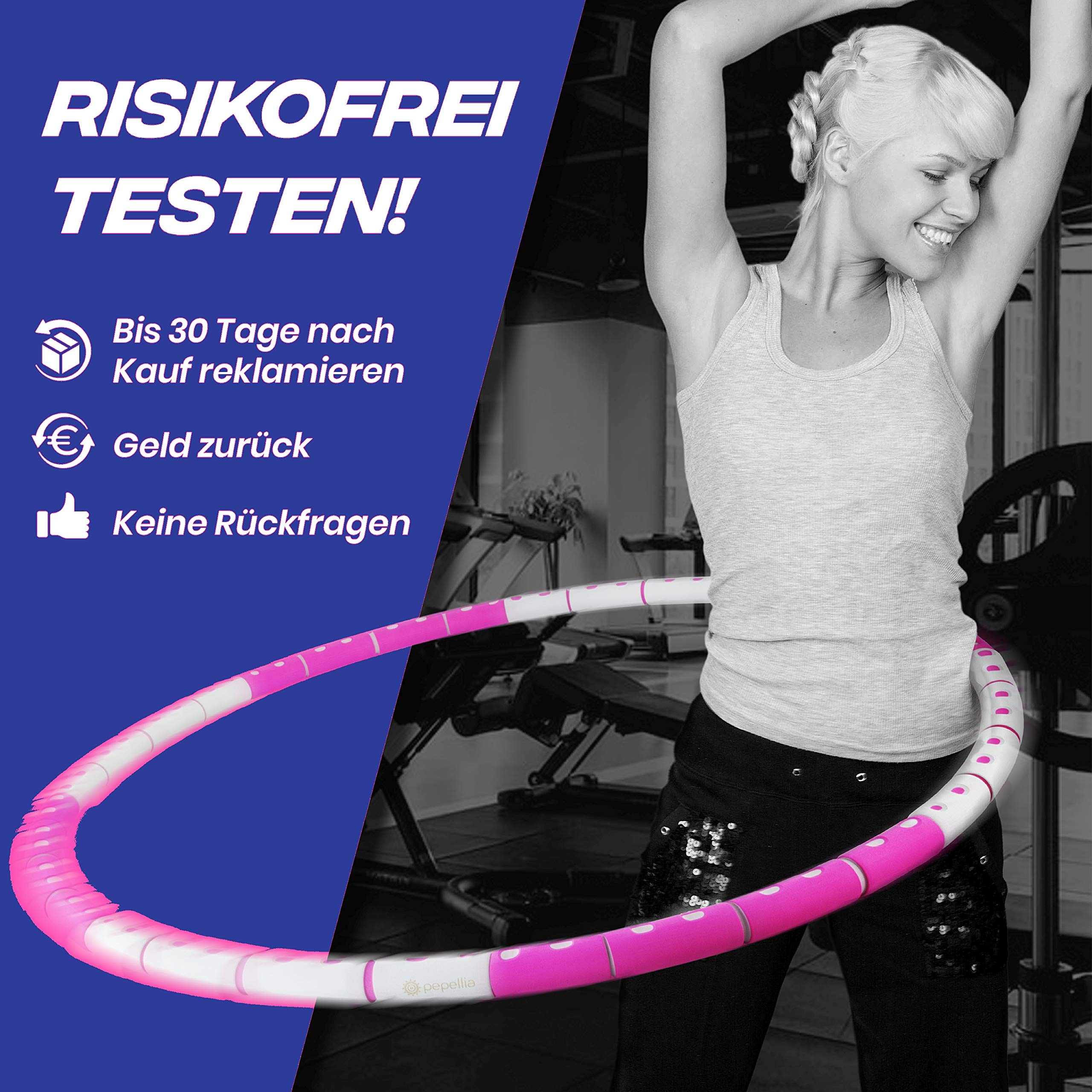 Hula Hoop blau-grau