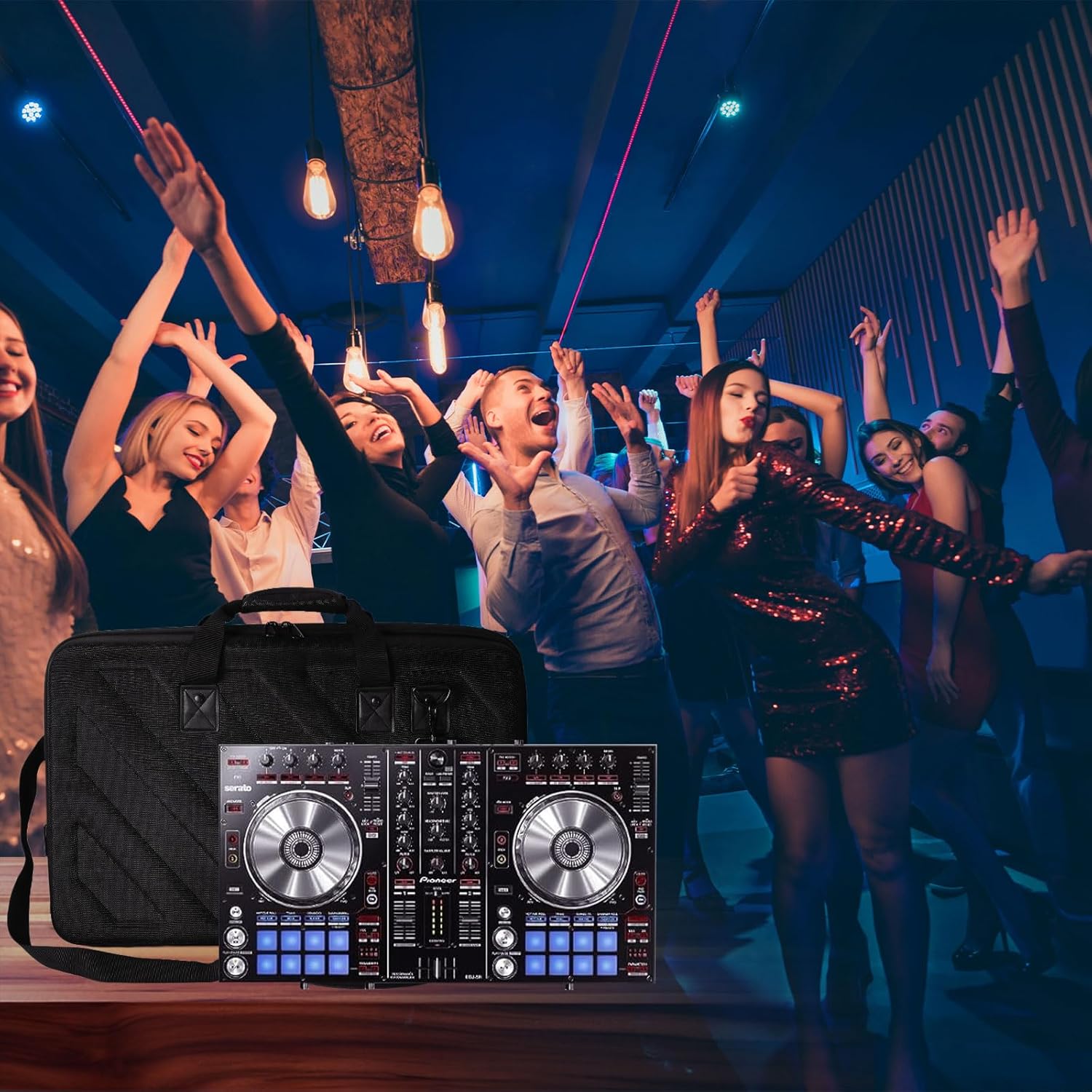 DJ Controller Case Compatible with Pioneer DJ Controller DDJ-FLX4/DDJ-400/DDJ-SB2/DDJ-200/DDJ-SB3/DDJ-RB DJ Bag Protable Hard Storage Case - Image 6
