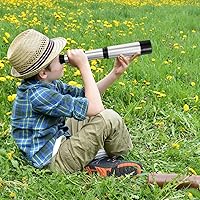 Vista 6 de Juguete de telescopio pirata de plástico: mini telescopio retro portátil ajustable con zoom, monóculo de bolsillo de 25 x 30 pulgadas, accesorio