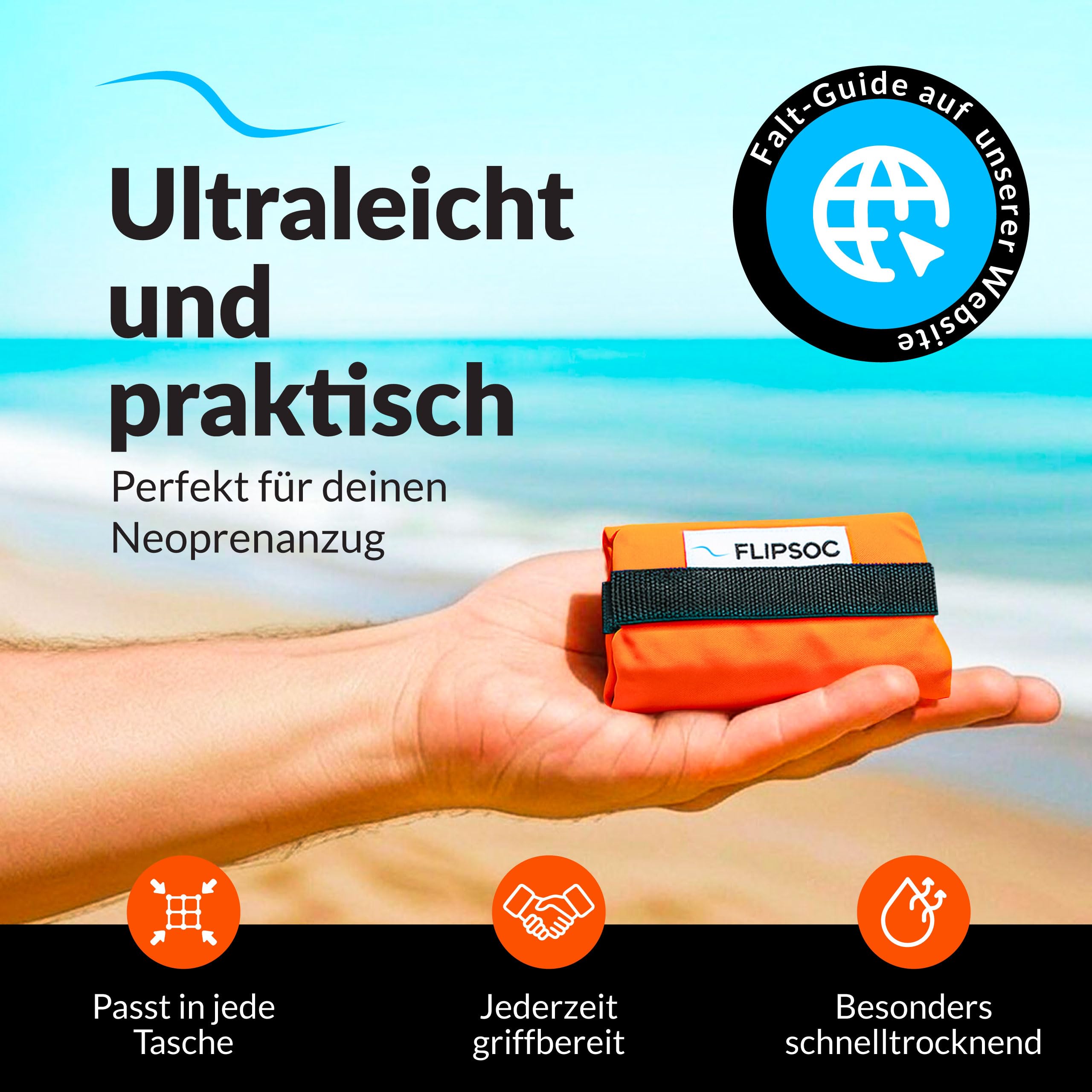 Neoprenanzug schnell und einfach anziehen | optimal beim Kiten, Triathlon, Schwimmen, Surfen, Tauchen | Anziehhilfe für Deinen Neoprenanzug | hervorragend auch für Damen & Kinder