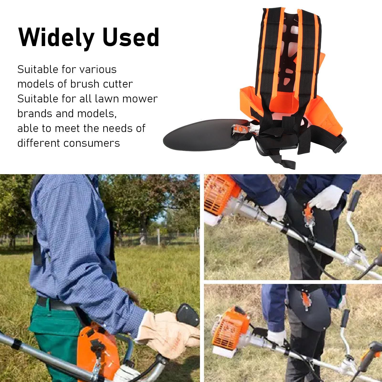 Pilipane Lawn Mower Shoulder Strap, Ergonomic Design for Comfortable Garden Machinery Operation, Universal Brush Cutter Harness