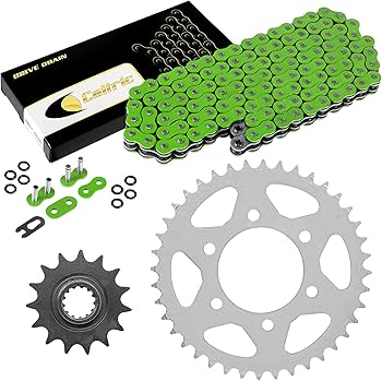 Amazon.com: Caltric Green O-Ring Drive Chain & Sprockets Kit