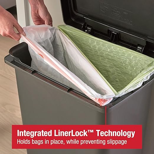 Cubo de basura Rubbermaid Premier 19 gal acero inoxidable carbón miniatura 4