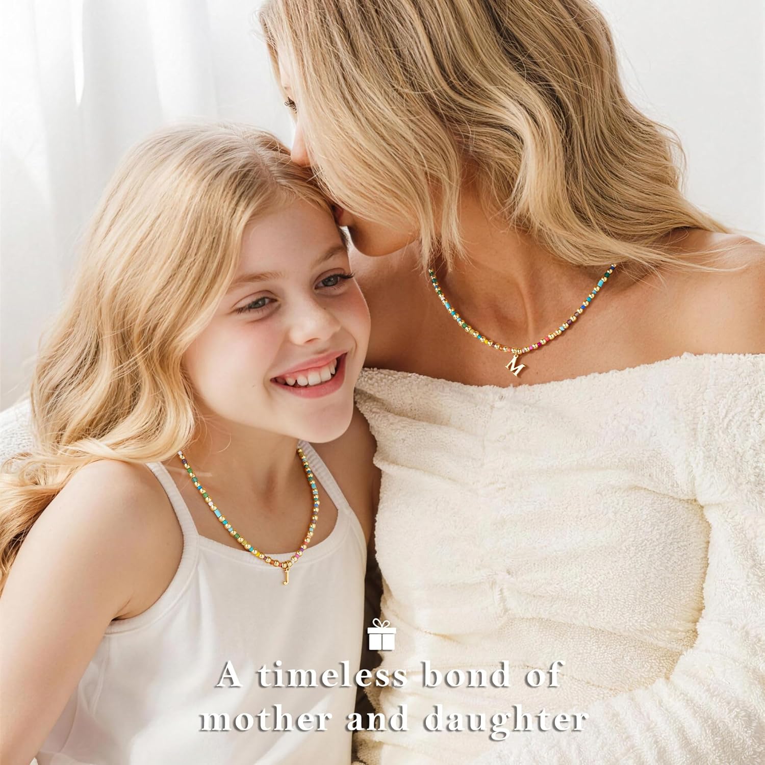 Turandoss Colorful Beaded Initial Necklaces for Women Trendy, Dainty 14K Gold Plated Beads Initial A-Z Colorful Beaded Pendent Necklace Birthday Personalized Friendship Jewelry Gifts for Women Girls - Image 4