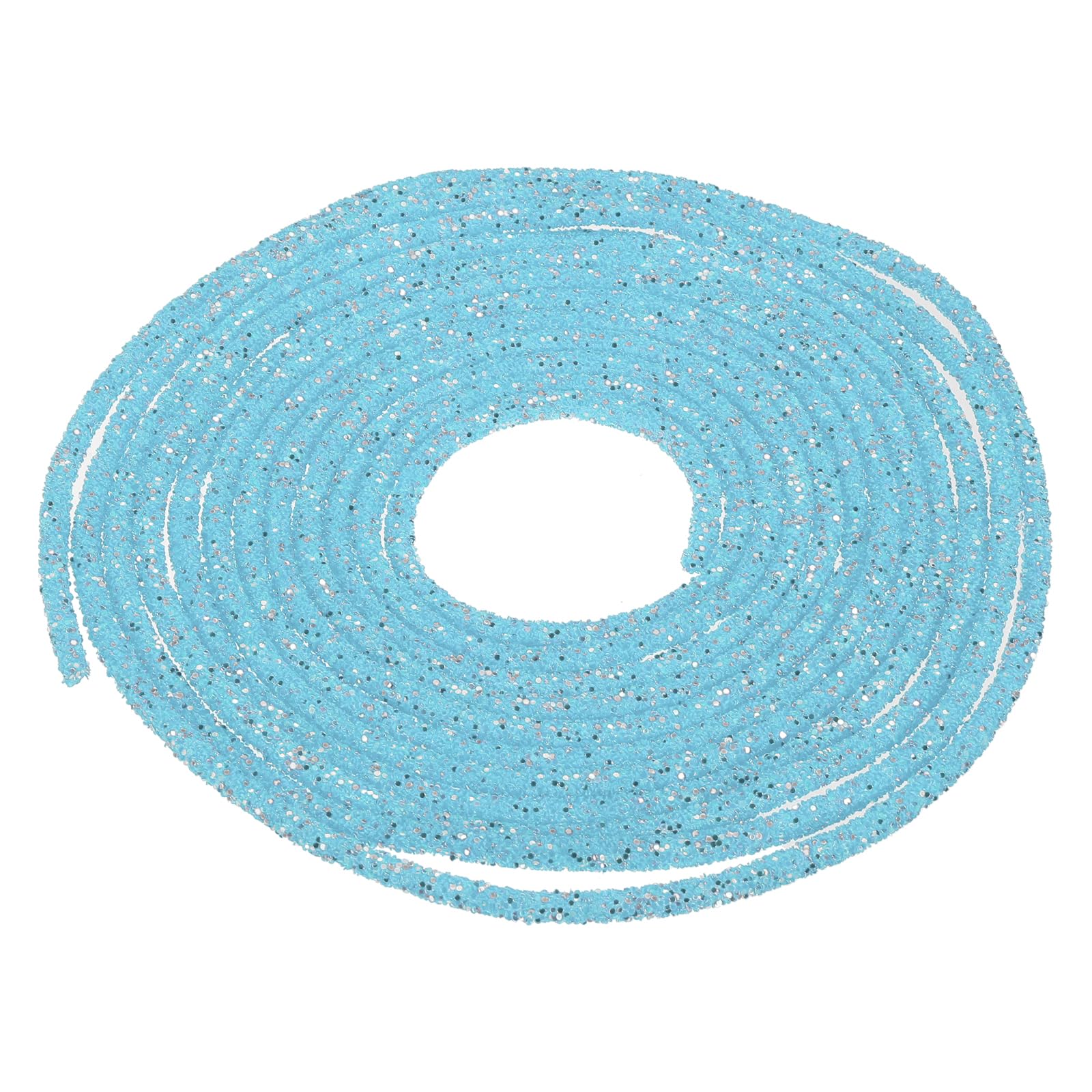 sourcing map 5 Yard 6mm 0.24 inch Glitter Sequins Rope Sequins Rhinestone Tube Cord for DIY Wedding Dresses Costume Clothing Shoes Jewelry Accessory Clear White — view 139