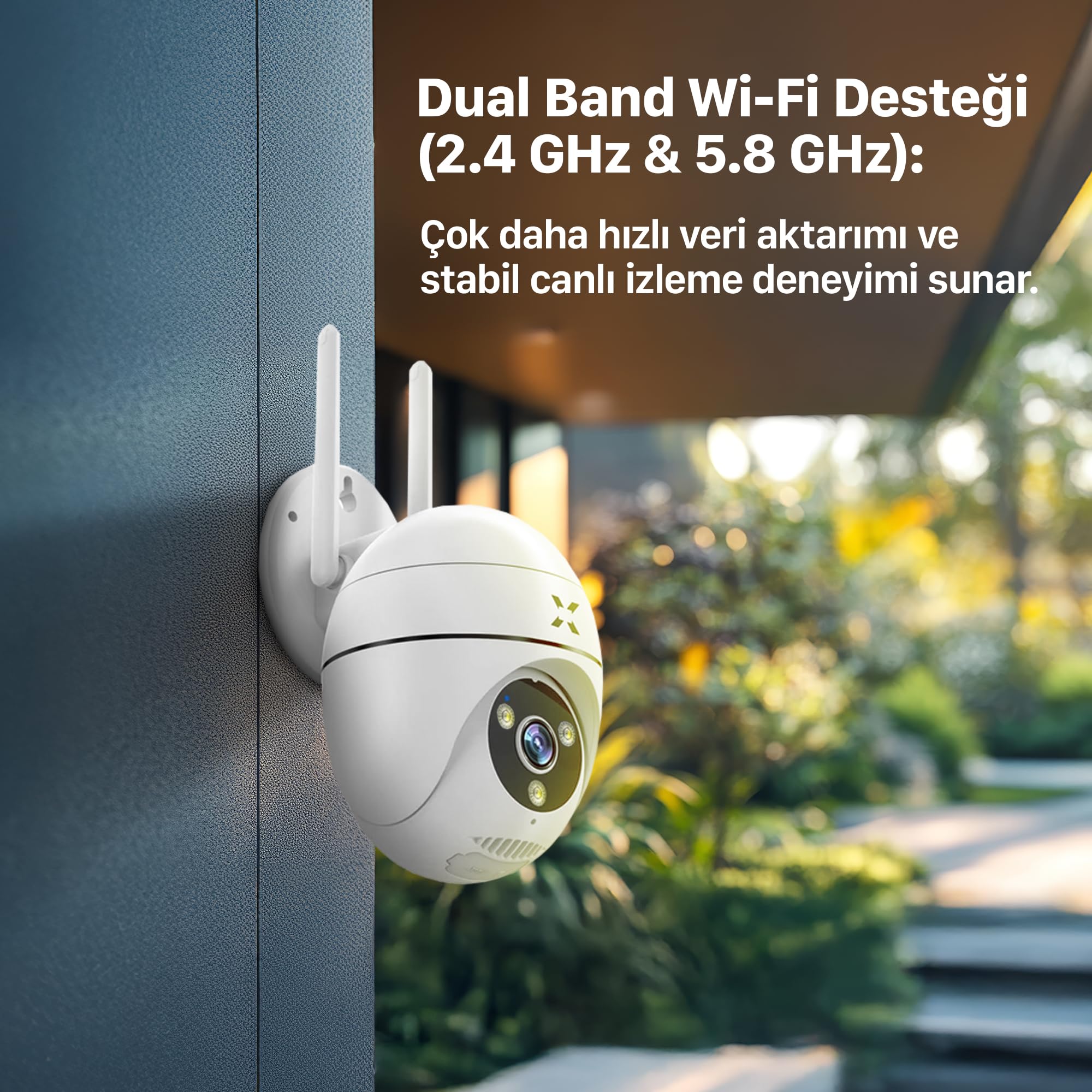 Xenon Smart Güvenlik Kamerası | 1440p Mobil Kontrol Hareket Takipli Gece Görüşlü Dış Mekan Kamera X7268