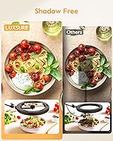 Vista 4 de Anillo de luz con soporte para escritorio, soporte de teléfono superior ajustable con trípode de luz de anillo de 10 pulgadas para iPhone, trípode