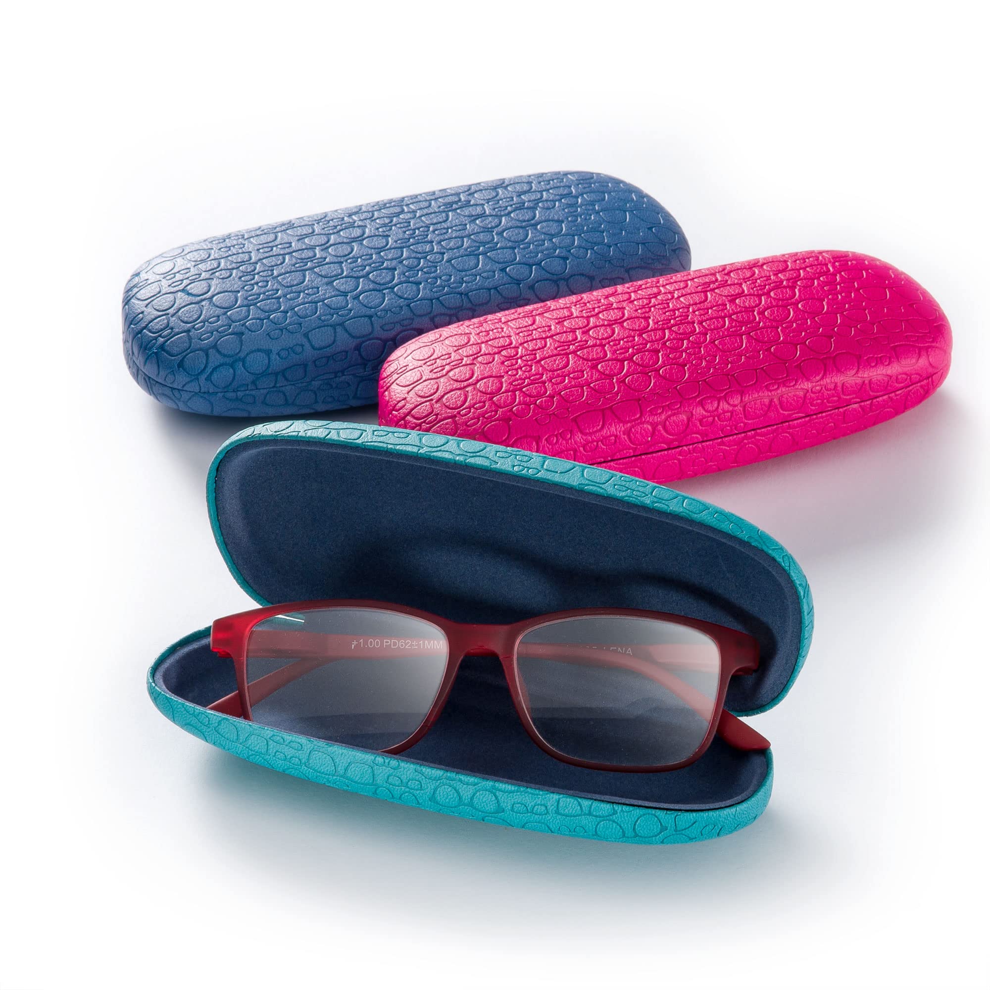 FEFI étui à Lunettes Rigide De Forme Originale Chiffon De Nettoyage Et