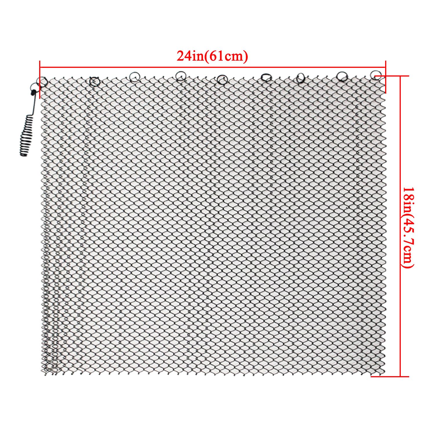 Cortina de malla metálica para chimenea, barrera de seguridad para mascotas y niños, protección contra chimeneas, 61 cm x 45,7 cm, ideal para perros y gatos, diseño duradero ignífugo