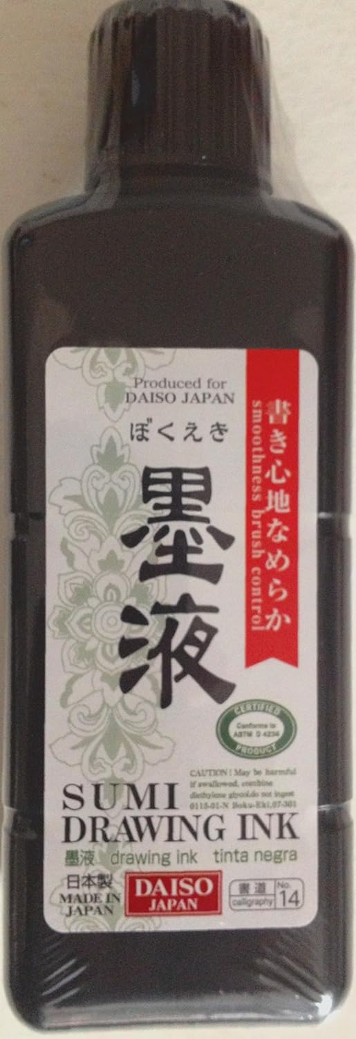 Sumi Calligraphy Liquid Drawing Ink in a 180ml Bottle
