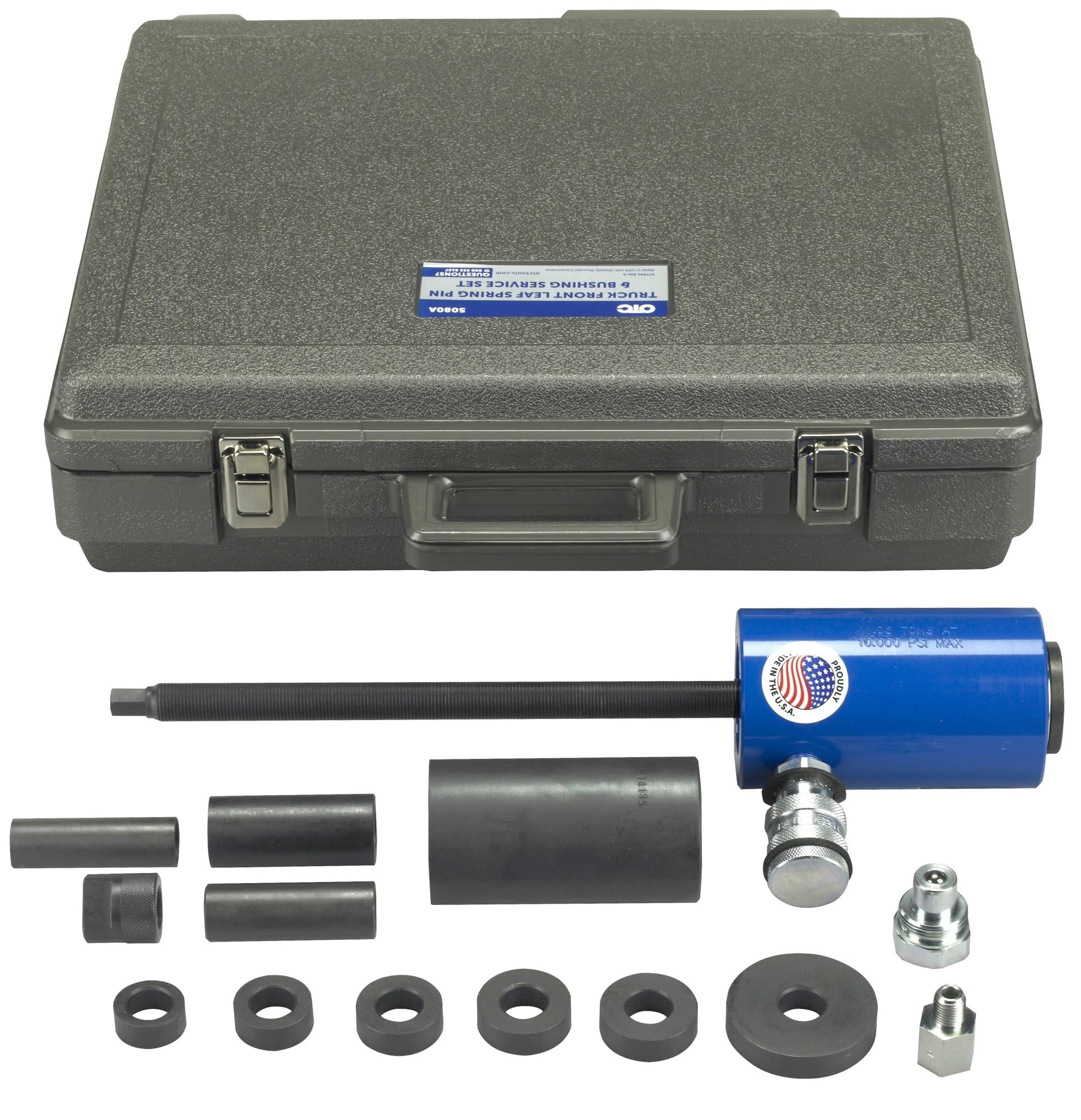 Photo 1 of OTC Tools 5080A Truck Front Leaf Spring Pin and Bushing Service Set - Enables Servicing of Pins and Bushings Without Removing Spring from Vehicle in Most Cases