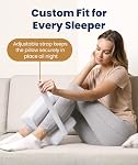 Everlasting Comfort Memory Foam Knee Pillow for Side Sleepers – Sciatica Pain Relief Pillow, Removable Strap Support – Leg Pillows for Sleeping Alignment, Knees, Back & Hip Cushion