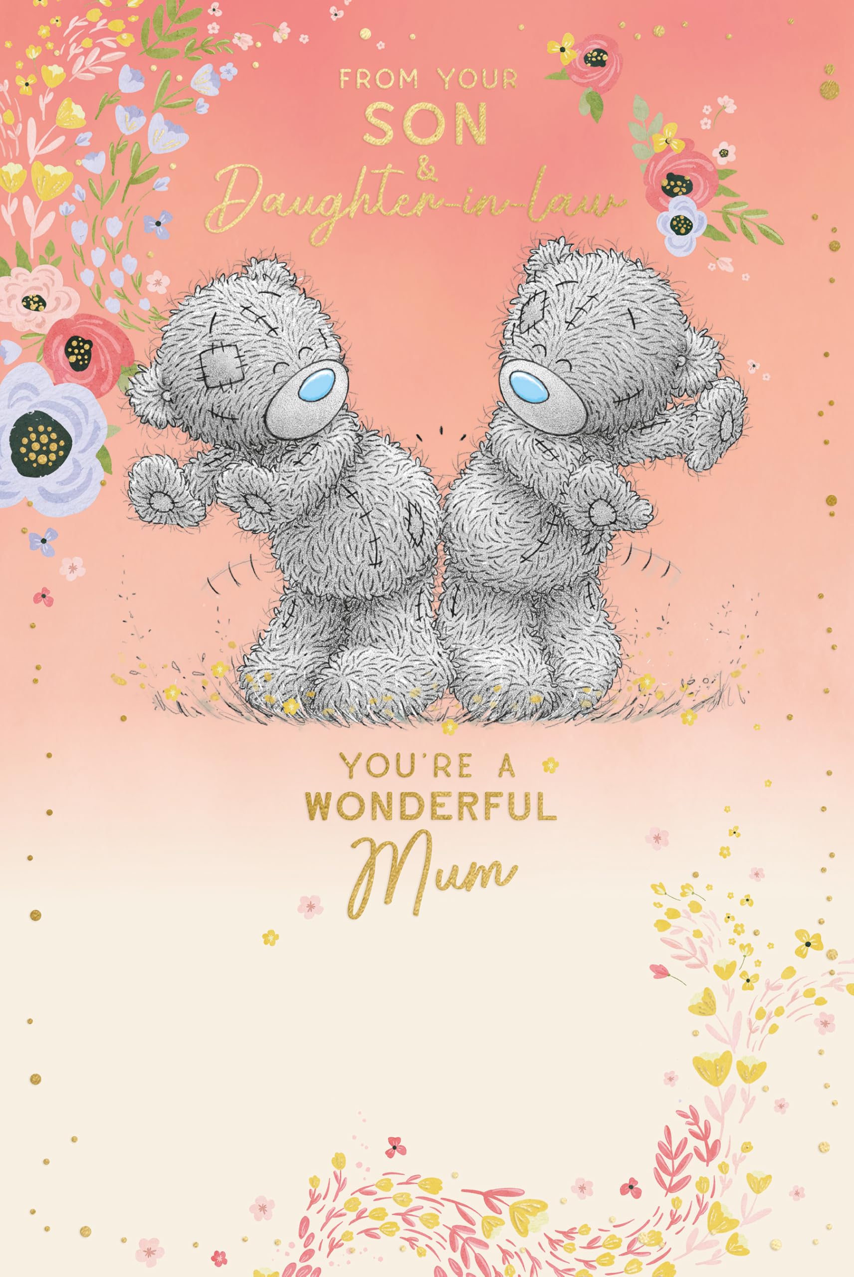 Me to You Tatty Teddy Mother's Day Card From Son And Daughter-In-Law 6 x 9" - Official Collection