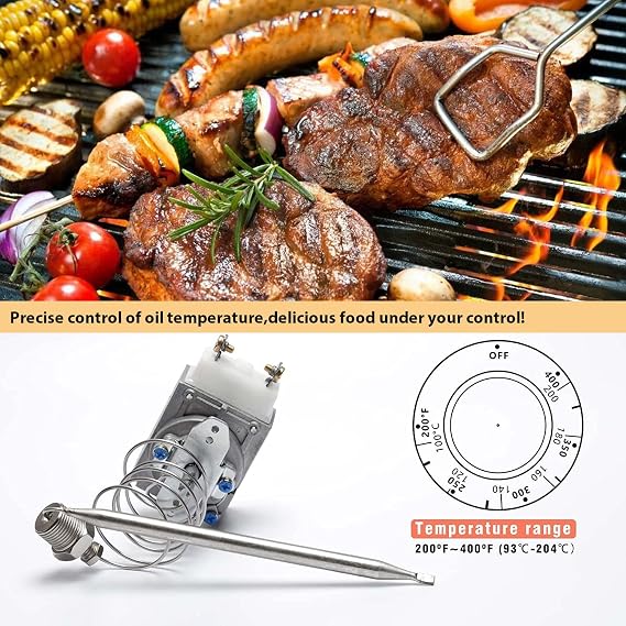 RX-2-24 Fryer Thermostat, 3/8 in MPT, 200-400F, RX-10-24 | Millivolt Fryer Thermostat With 3/8 In Mpt Stuff Box; 200-400f Range, Compatible With Robertshaw And Adcraft Fryers.