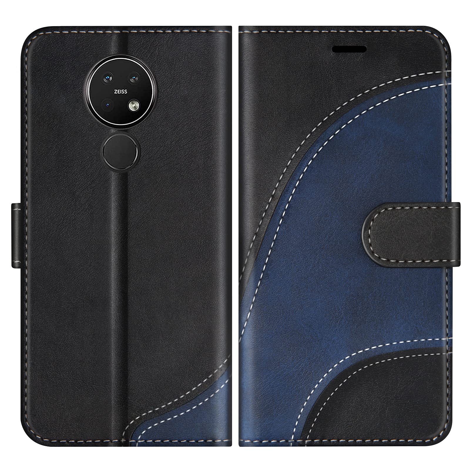 moex Comoda custodia trasversale con clip per cintura compatibile con Nokia 6.2/Nokia 7.2, universale, con passante per cintura e chiusura magnetica, colore: nero