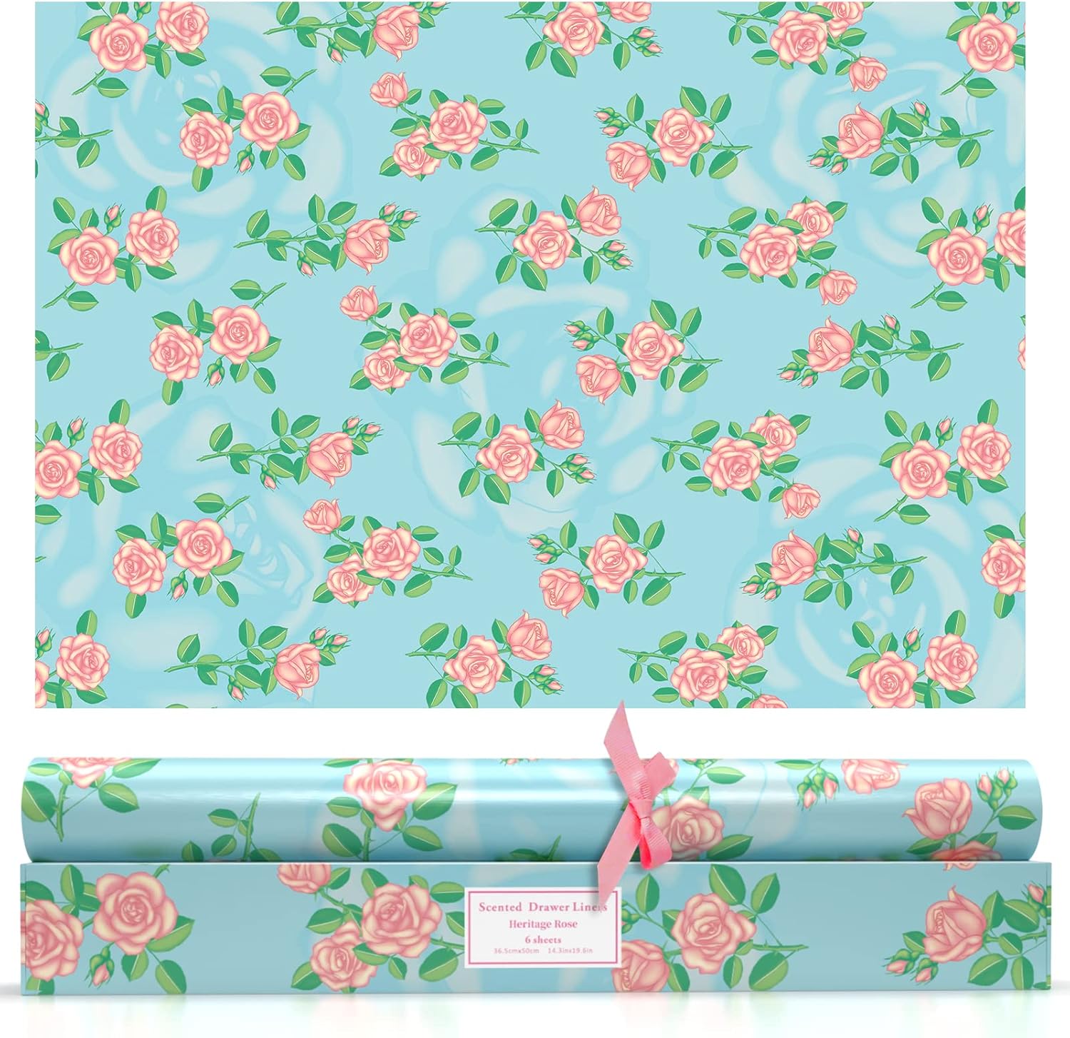 SCENTORINI Heritage Rose Drawer Liners, 6 Sheets Fragrant